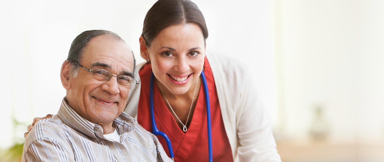 Image of a caregiver and her patient